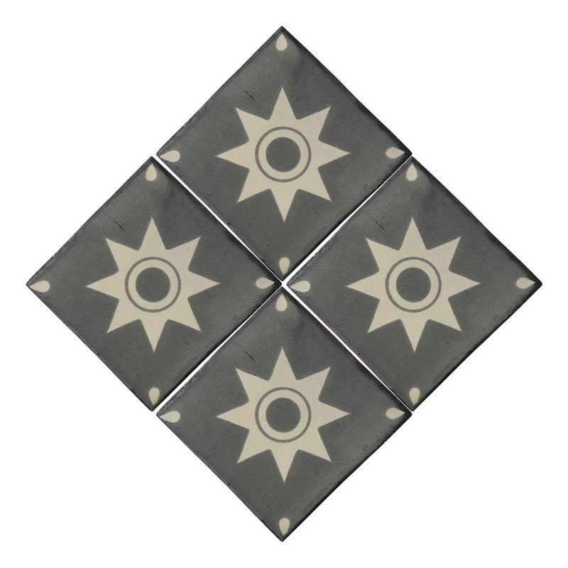 Azulejo 10.5cm Artesanal Tipo Talavera Liso 90pz #acls-48