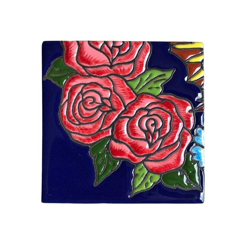 Mural 12pz Azulejo Artesanal Tipo Talavera Relieve #m012-02