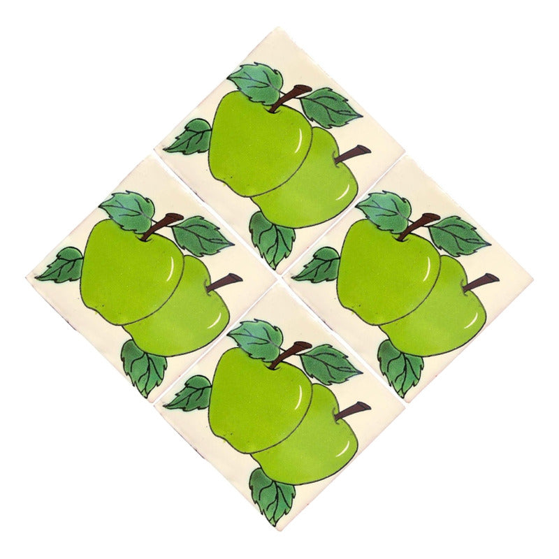 Azulejo 10.5cm Artesanal Tipo Talavera Liso 90pz #acln-07