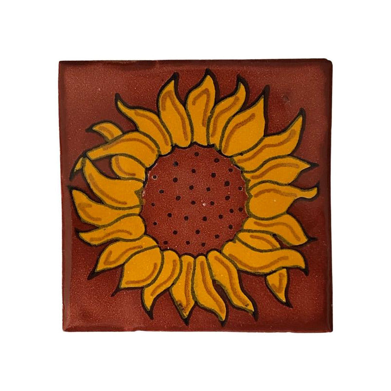 Azulejo 10.5cm Artesanal Tipo Talavera Liso 90pz #acln-14