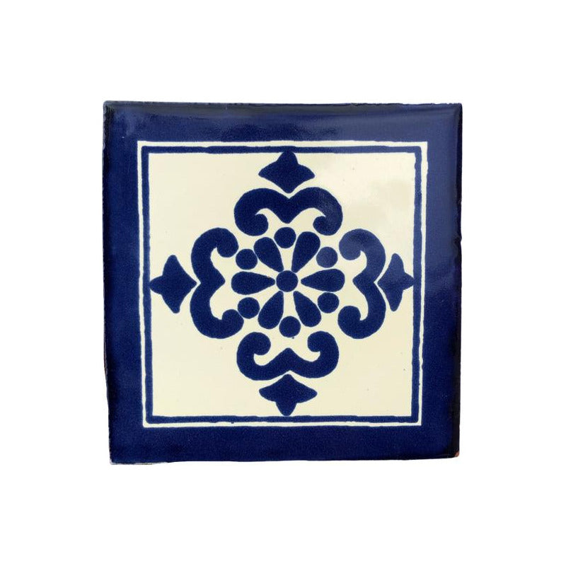 Azulejo 10.5cm Artesanal Talavera Liso 90pz #acls-61