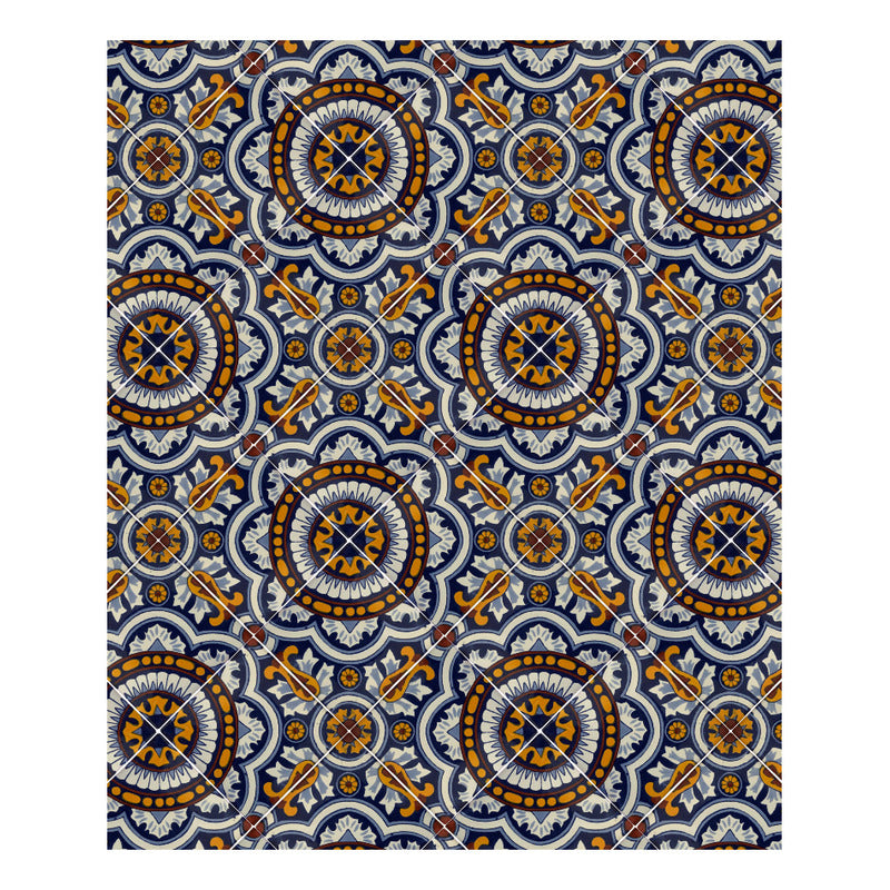 Azulejo 10.5cm Artesanal Tipo Talavera Liso 90pz #acln-29