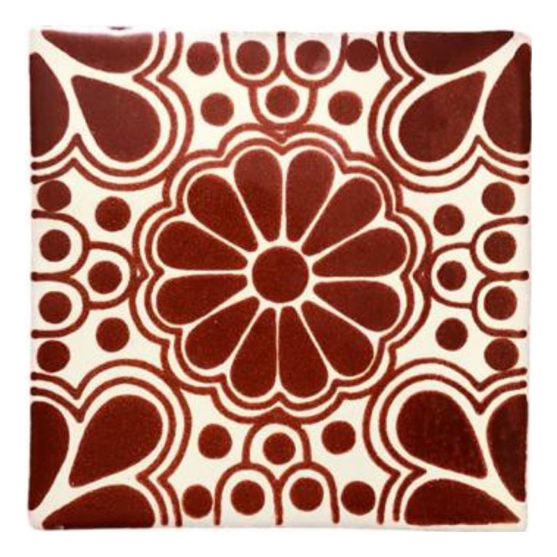 Azulejo 10.5cm Artesanal Tipo Talavera Liso 90pz #acls Acls-76