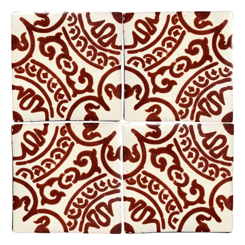 Azulejo 10.5cm Artesanal Tipo Talavera Liso 90pz #acls Acls-71