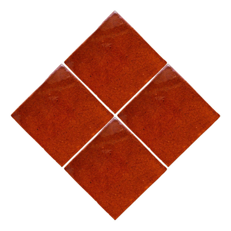 Azulejo 10.5cm Artesanal Talavera Liso 90pz Colores Caramelo