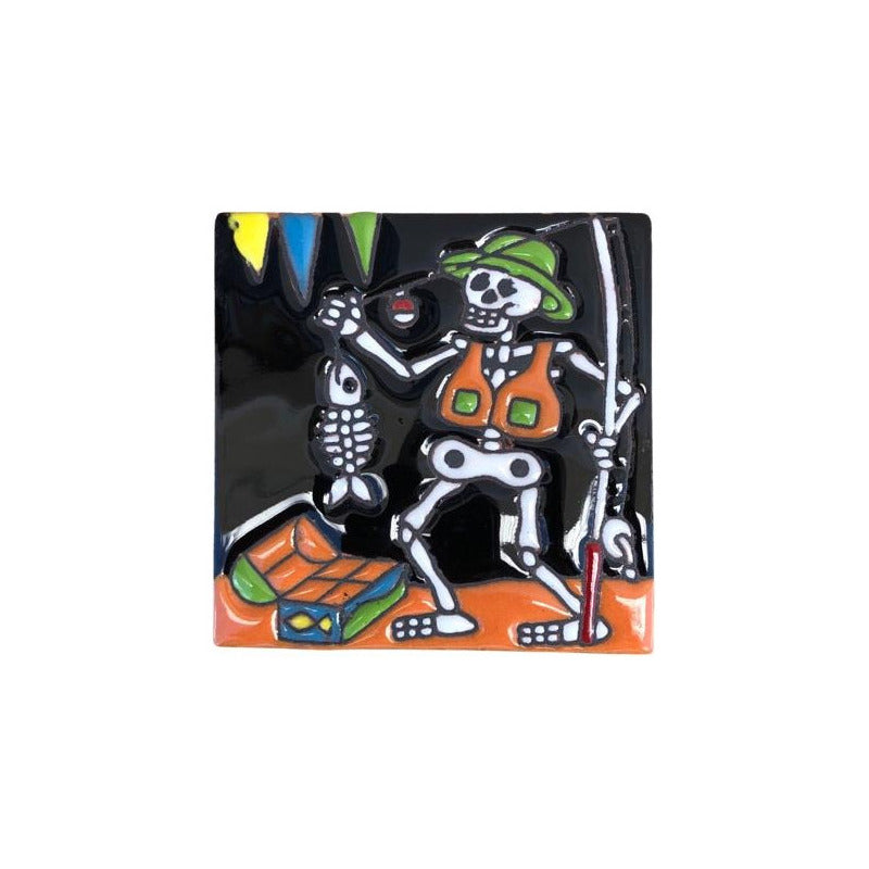 Azulejo 11cm Artesanal Tipo Talavera Relieve 90pz #acre Surtido Acre