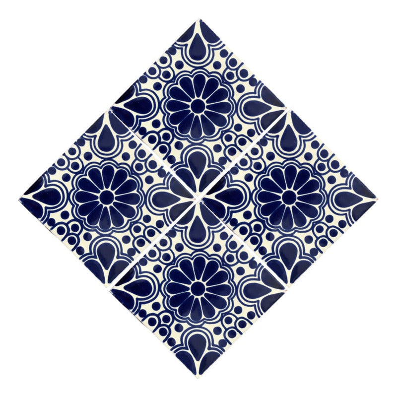 Azulejo Artesanal Tipo Talavera Liso 90pz #acls-56