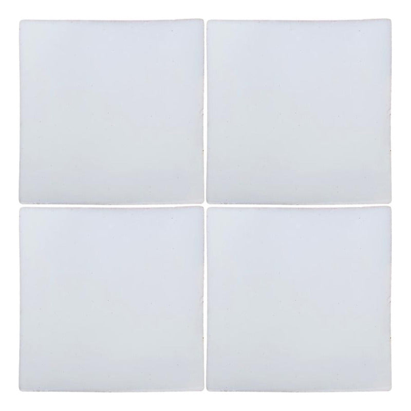 Azulejo Artesanal Tipo Talavera Liso 90pz Colores Blanco Puro