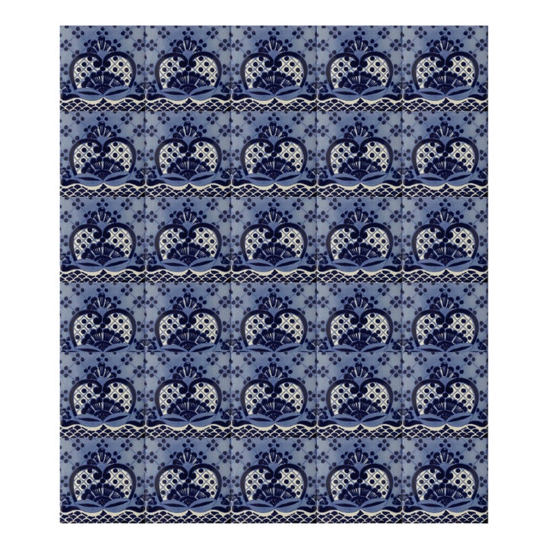 Azulejo 10.5cm Artesanal Tipo Talavera Liso 90pz #acln Acln-27