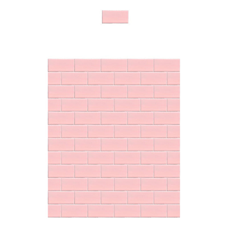 Azulejo 5cmx10cm Artesanal Talavera Liso 200pz Rosa Claro