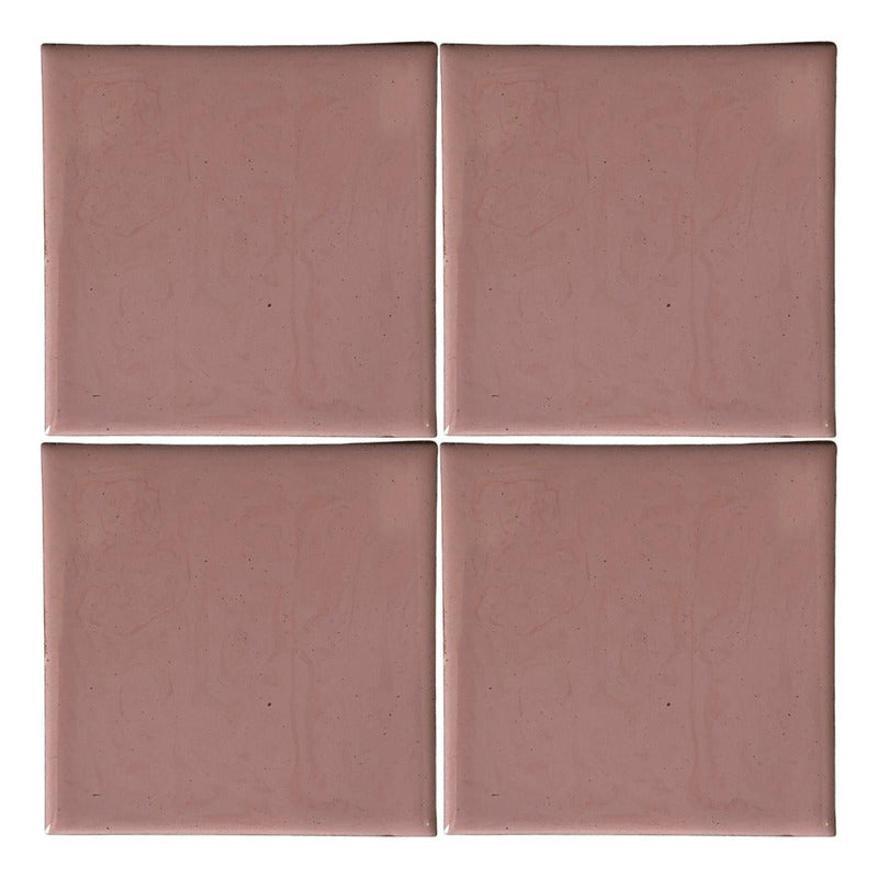 Azulejo Artesanal Talavera Liso 90pz Colores Rosa Carne