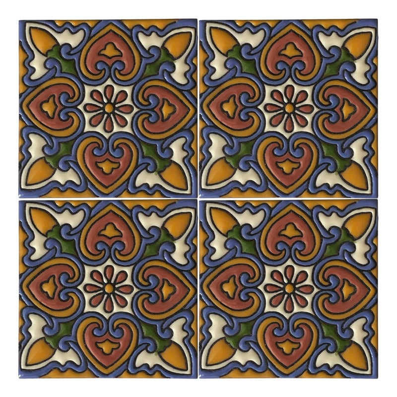 Azulejo Artesanal Talavera Relieve 90pz #acrs-11