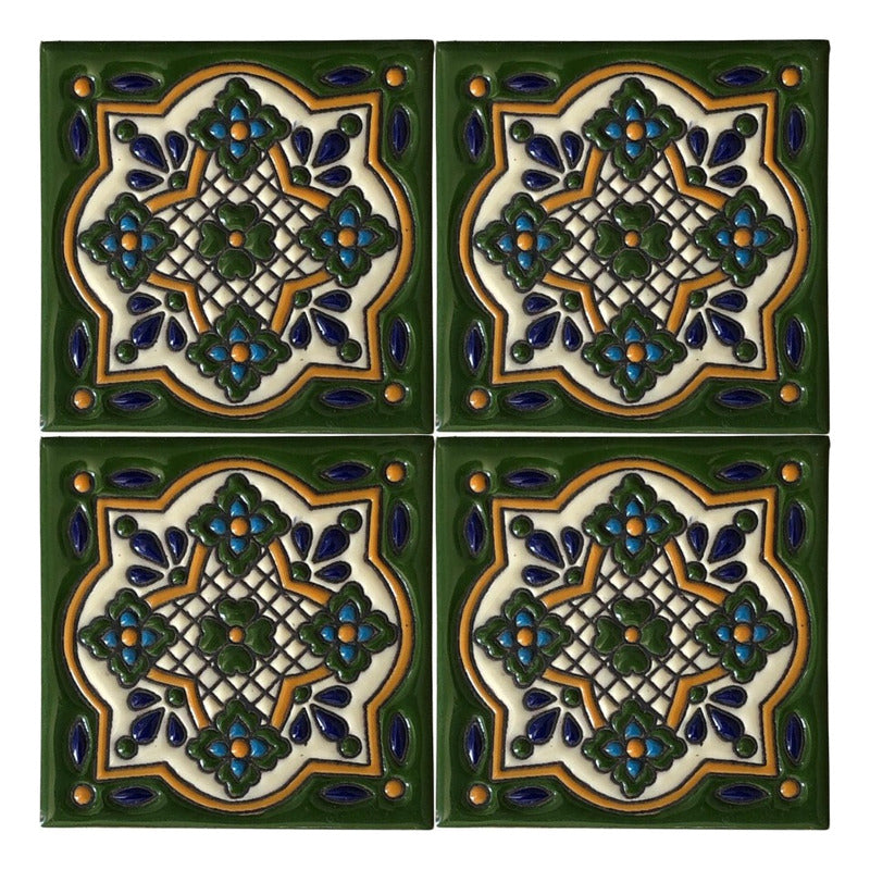 Azulejo Artesanal Talavera Relieve 90pz #acrs-39