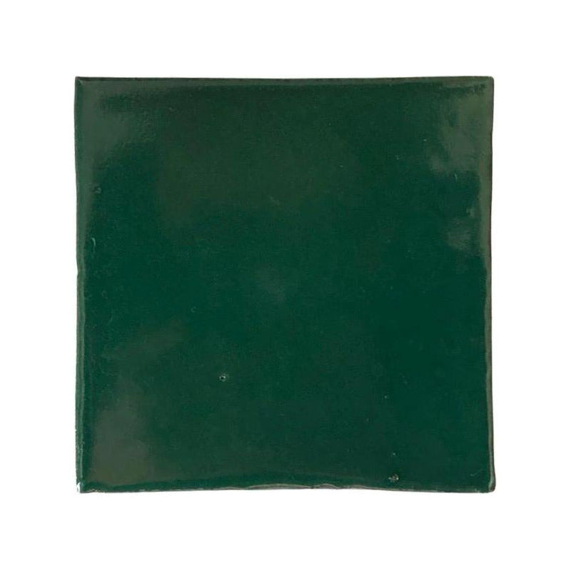 Azulejo Artesanal Tipo Talavera Liso 90pz Colores  Verde Brillante