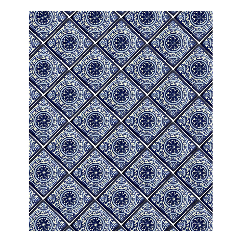 Azulejo 10.5cm Artesanal Talavera Liso 90pz #acls-83