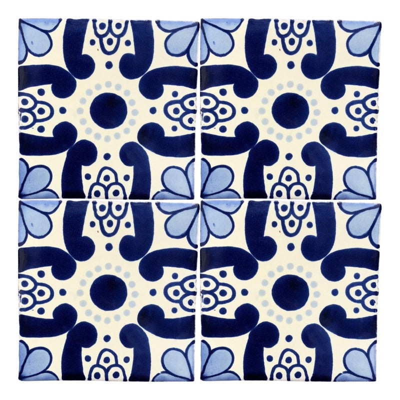 Azulejo Artesanal Tipo Talavera Liso 90pz #acls-85
