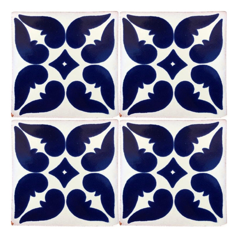 Azulejo 10.5cm Artesanal Tipo Talavera Liso 90pz #acls-42