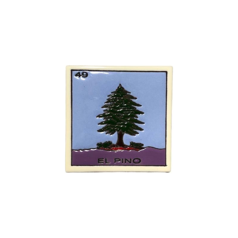 Lotería Azulejo Artesanal Tipo Talavera Relieve 10pz #alrn01 El Pino
