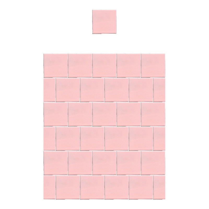 Azulejo 15.5cm Artesanal Talavera Liso 44pz Colores Rosa Claro