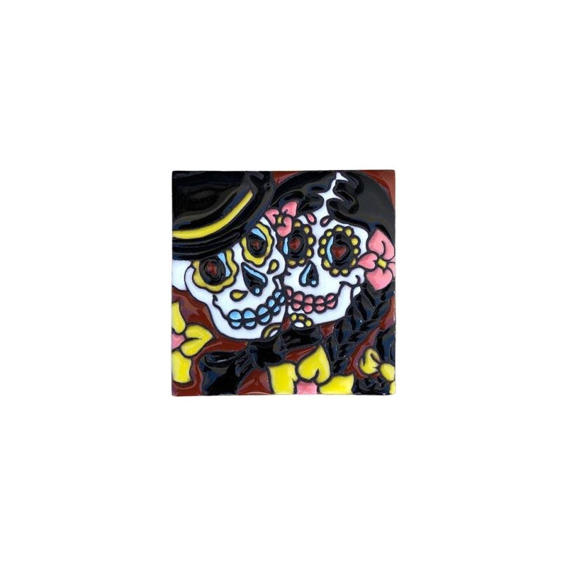 Azulejo 11cm Artesanal Tipo Talavera Relieve 90pz #acre Acre-32