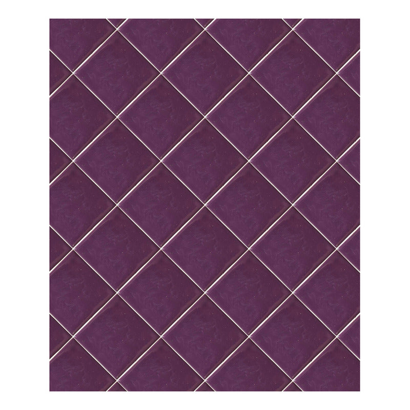 Azulejo Artesanal Tipo Talavera Liso 90pz Colores Lila Claro