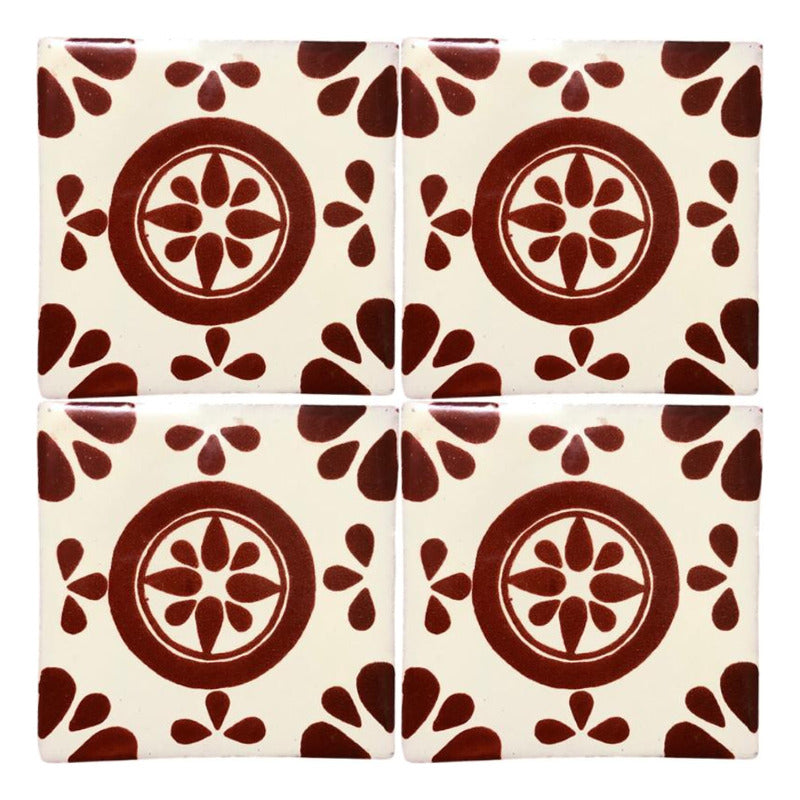 Azulejo 10.5cm Artesanal Tipo Talavera Liso 90pz #acls Acls-78