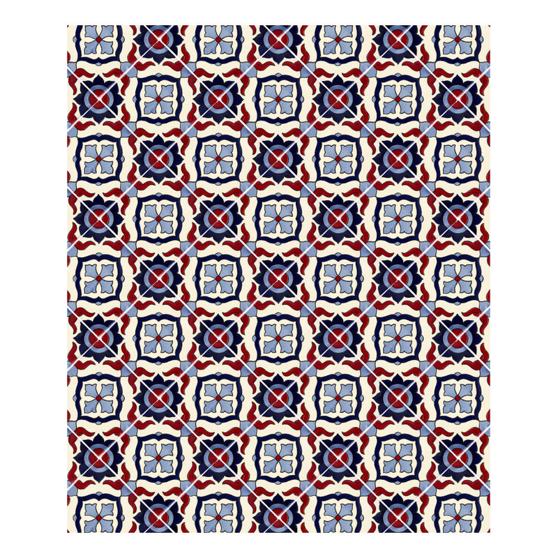 Azulejo 10.5cm Artesanal Tipo Talavera Liso 90pz #acln-48