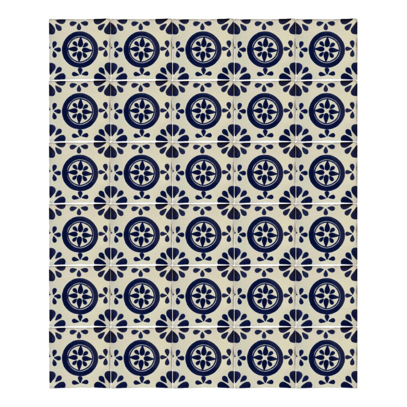 Azulejo Artesanal Talavera Liso 90pz #acls-50
