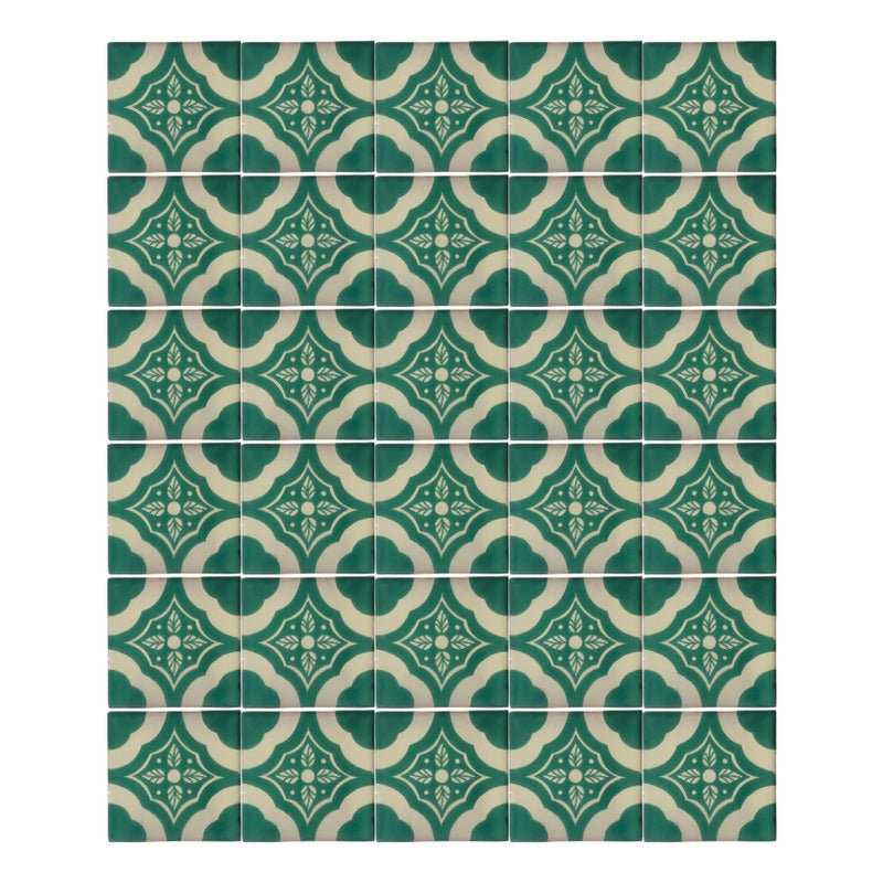 Azulejo Artesanal Talavera Liso 90pz #acls-44