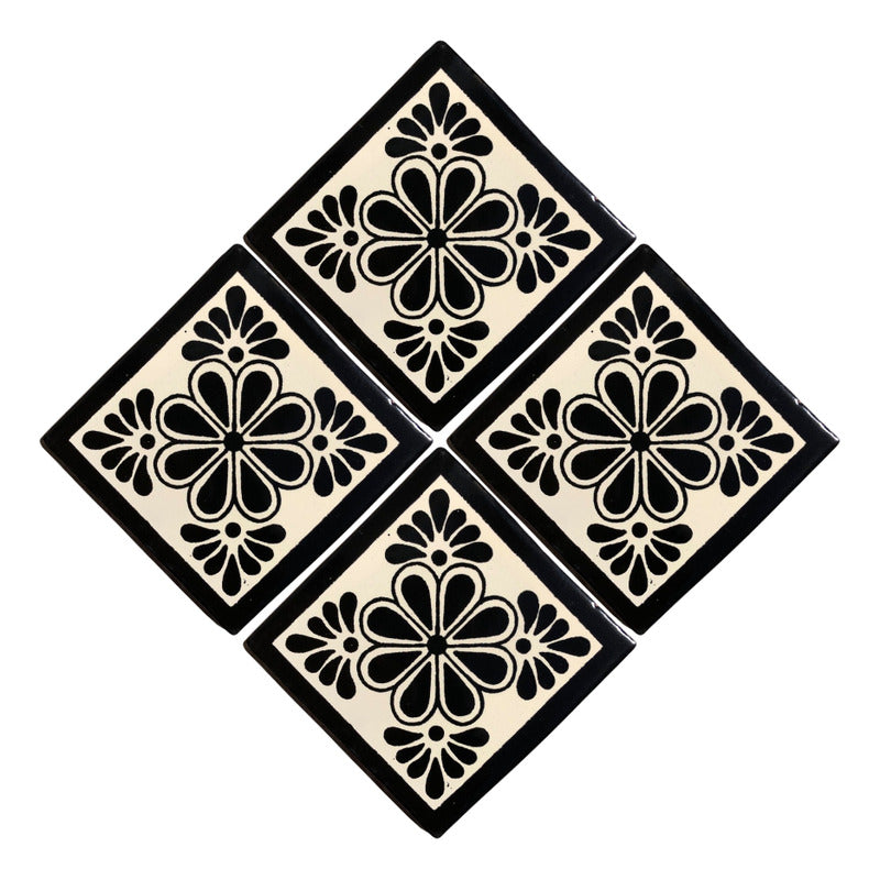Azulejo 10.5cm Artesanal Tipo Talavera Liso 90pz #acls Acls-111