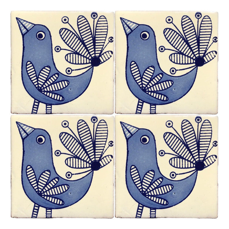 Azulejo 10.5cm Artesanal Tipo Talavera Liso 90pz #acls-132