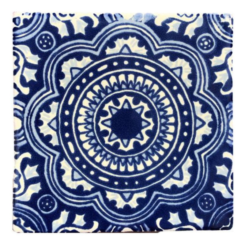 Azulejo 10.5cm Artesanal Tipo Talavera Liso 90pz #acls Acls-86