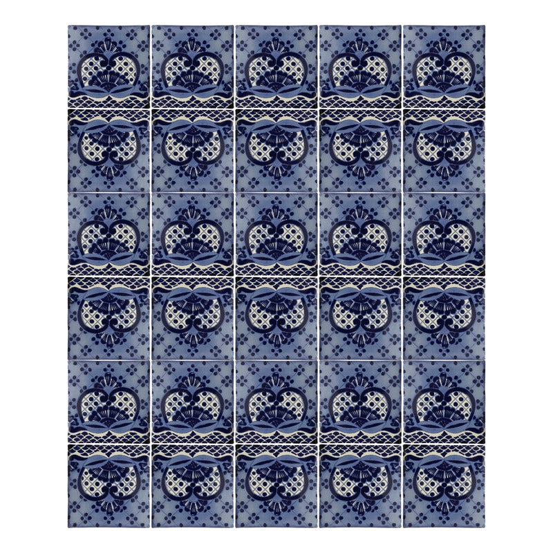 Azulejo Artesanal Talavera Liso 90pz #acln-27