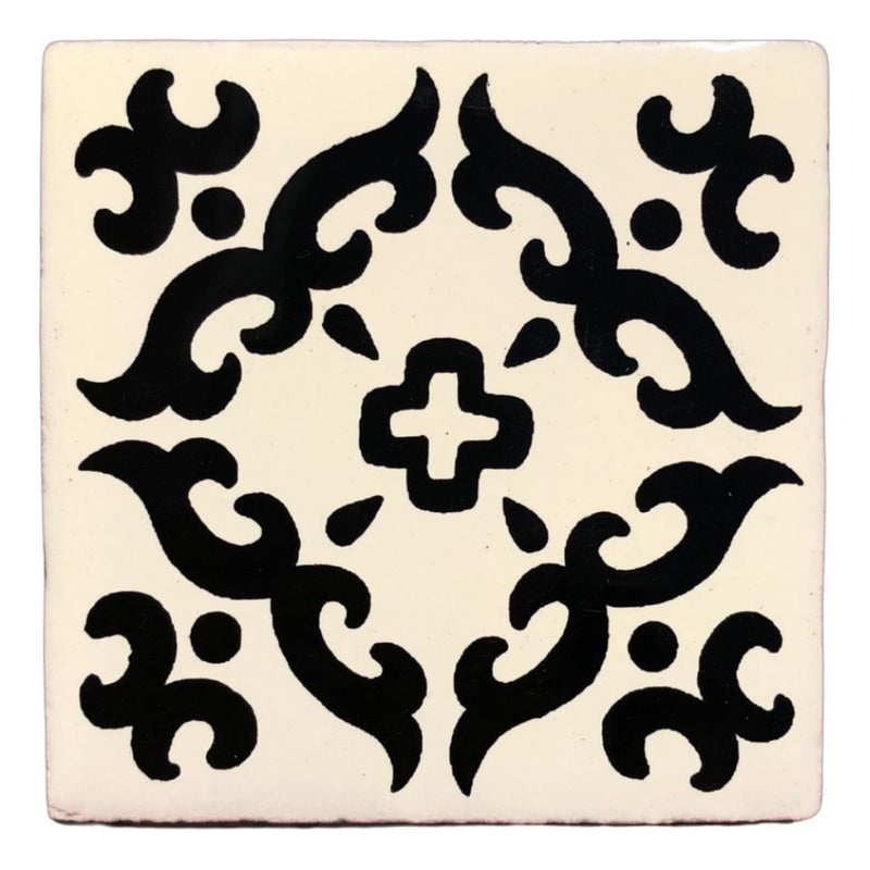 Azulejo 10.5cm Artesanal Tipo Talavera Liso 90pz #acls Acls-115