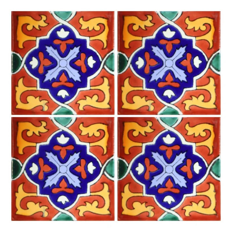 Azulejo Cerámico Artesanal 1m2  Alhambra 07 Blanco