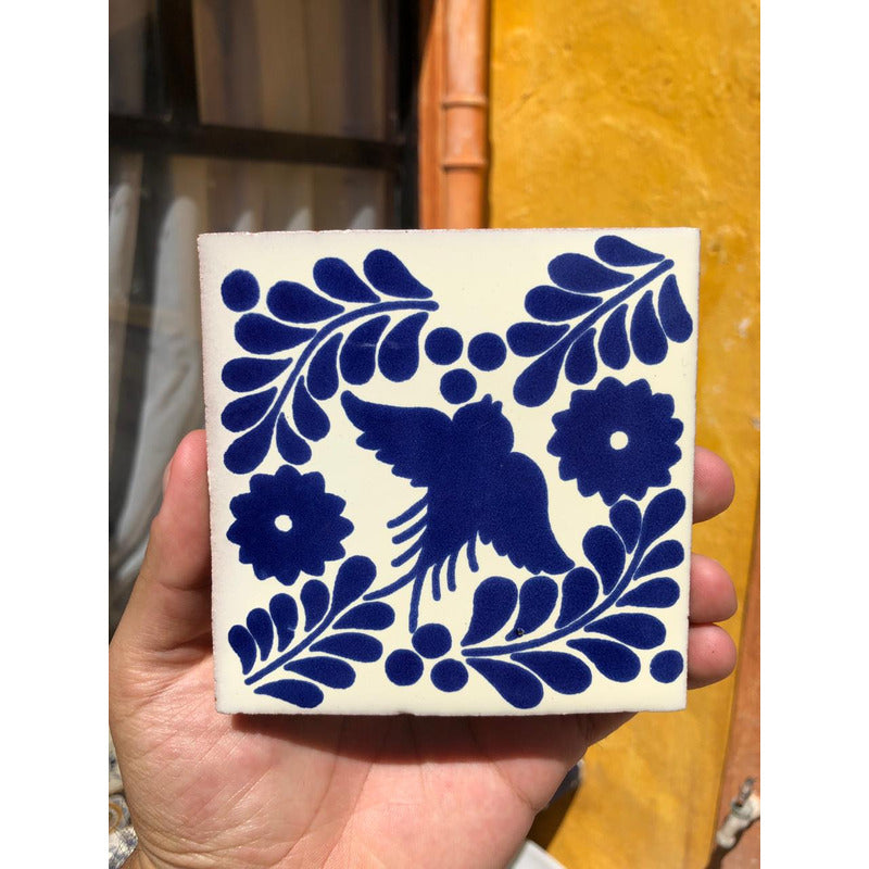 Azulejo 10.5cm Artesanal Talavera Liso 90pz #acls-135