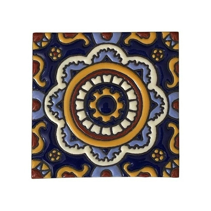 Azulejo Artesanal Tipo Talavera Relieve 90pz #acrs-26