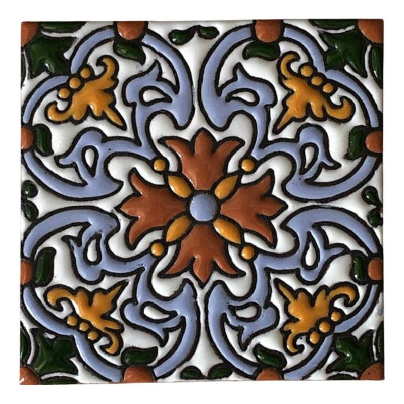 Azulejo Artesanal Talavera Relieve 90pz #acrs-09