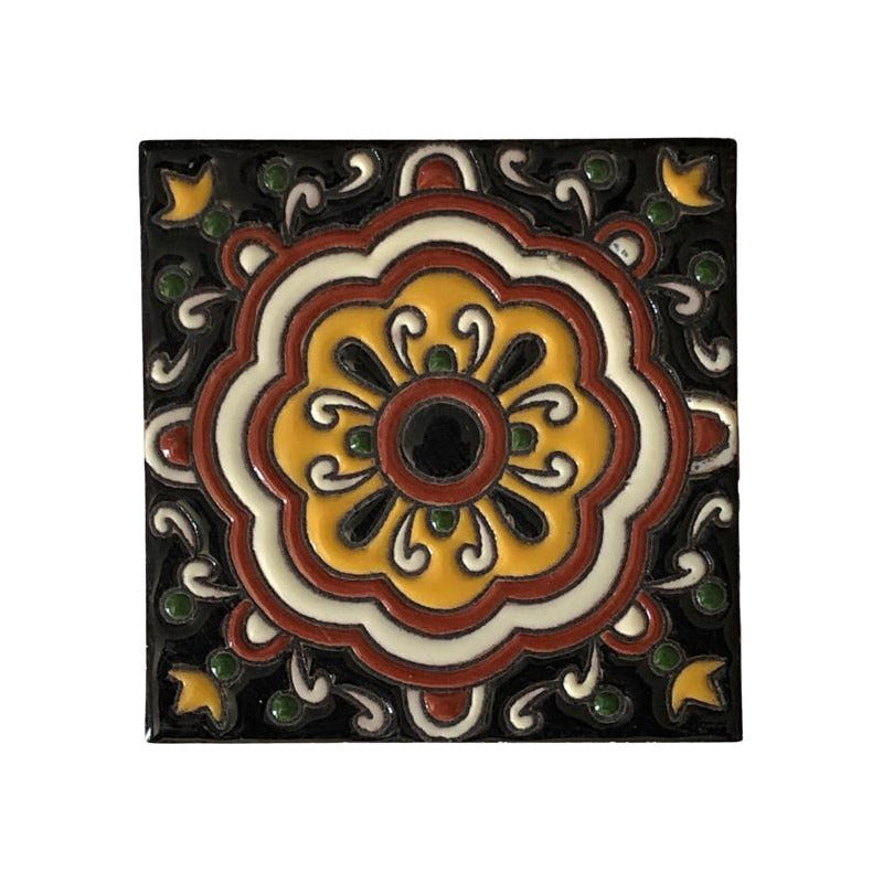 Azulejo 11cm Artesanal Tipo Talavera Relieve 40pz #acrs Acrs-24