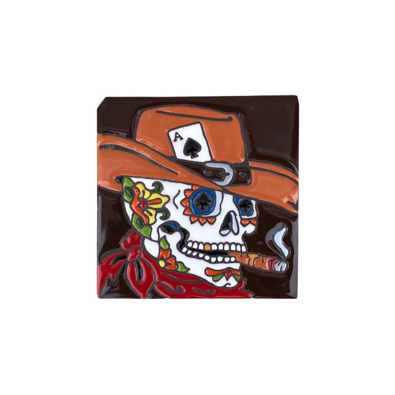 Azulejo 11cm Artesanal Tipo Talavera Relieve 90pz #acre Acre-51