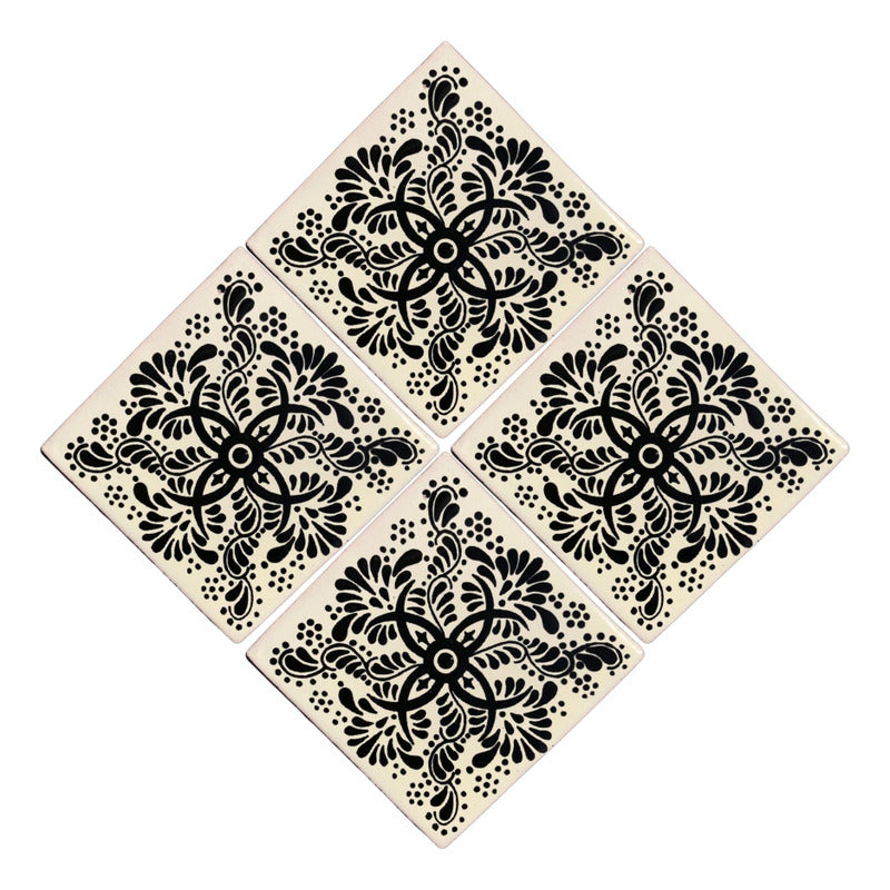Azulejo 10.5cm Artesanal Tipo Talavera Liso 90pz #acls Acls-107