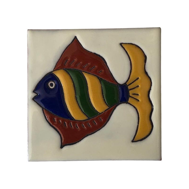 Azulejo 11cm Artesanal Tipo Talavera Relieve 70pz #acrn Acrn-23