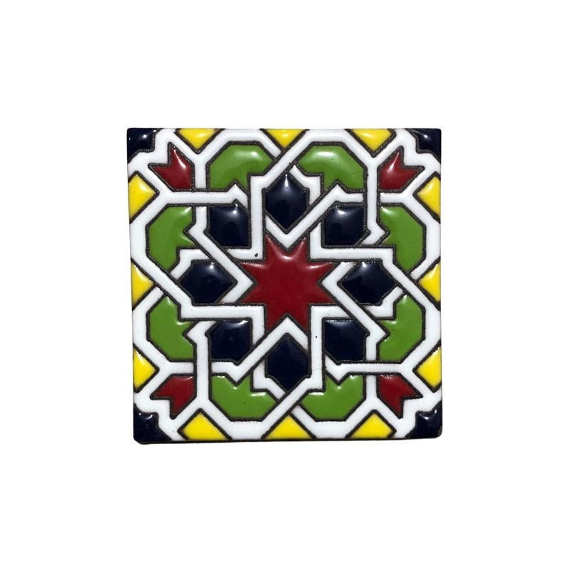 Azulejo 11cm Artesanal Tipo Talavera Relieve 20pz #acrs Acrs-05
