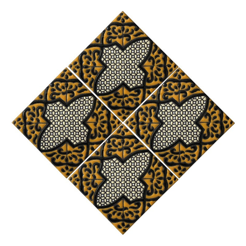 Azulejo 11cm Artesanal Talavera Relieve 90pz #acrs-35