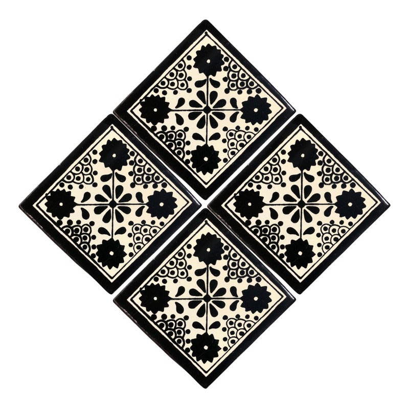Azulejo 10.5cm Artesanal Tipo Talavera Liso 90pz #acls-112