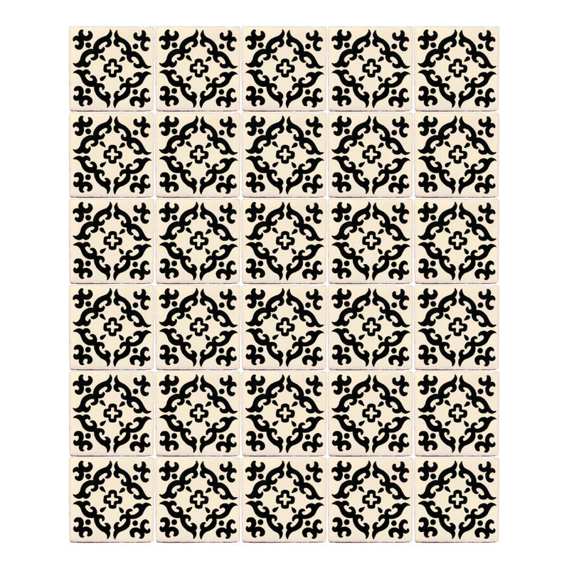 Azulejo 10.5cm Artesanal Talavera Liso 90pz #acls-115