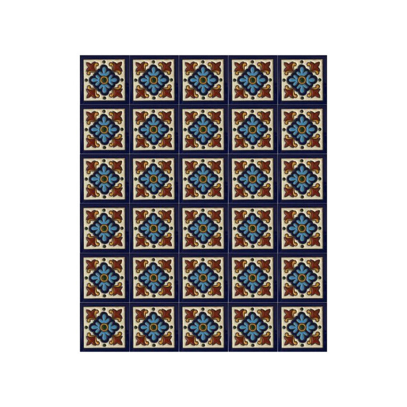 Azulejo Artesanal Tipo Talavera Relieve 90pz #acrs-23