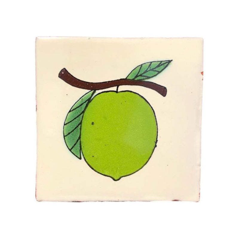 Azulejo 10.5cm Artesanal Tipo Talavera Liso 90pz #acln-04