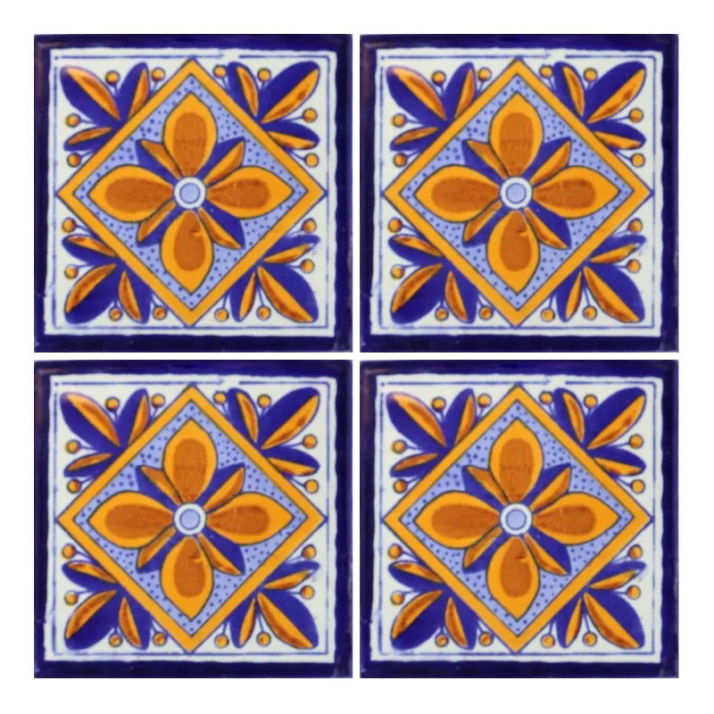 Azulejo Cerámico Artesanal 1m2  Alhambra 03 Blanco