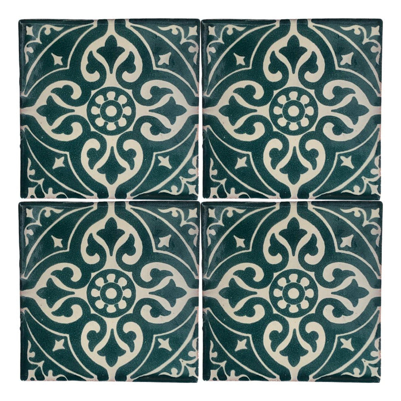 Azulejo 10.5cm Artesanal Tipo Talavera Liso 90pz #acls-38